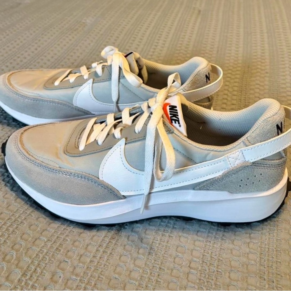 Nike Light Gray and White Athletic Shoes